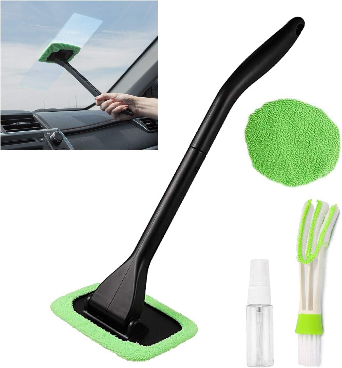 Car Window Cleaning Tool ~ Spotless glass and streak-free shine in minutes