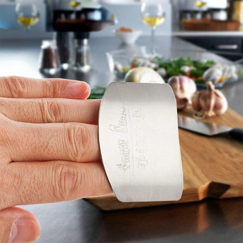 Stainless Steel Finger Guard ~ Slice safely and prep like a pro.