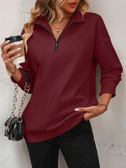 Oversized Zip-Up Sweatshirt ~ Cloud-like drape and plush warmth built for every season.
