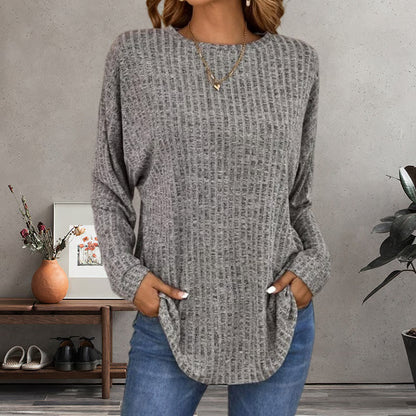 Casual Long-Sleeved Top ~ Soft all-day comfort in a relaxed, flattering fit.