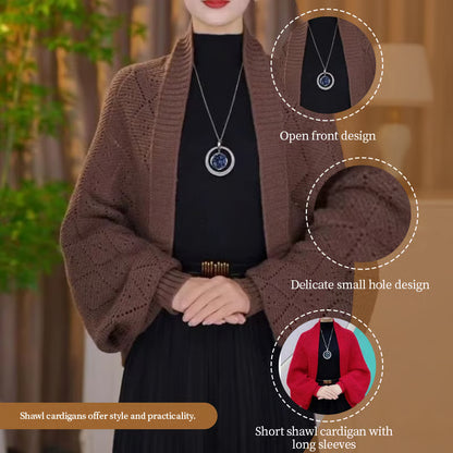 Hollow Out Knitted Shawl Coat ~ Own every sidewalk like it’s Fashion Week.