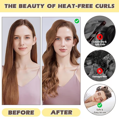 Satin Heatless Curling Set ~ Wake up to soft, damage-free curls overnight.