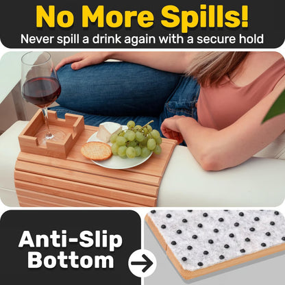Wood Couch Cup Holder ~ Turn your armrest into the VIP lounge.