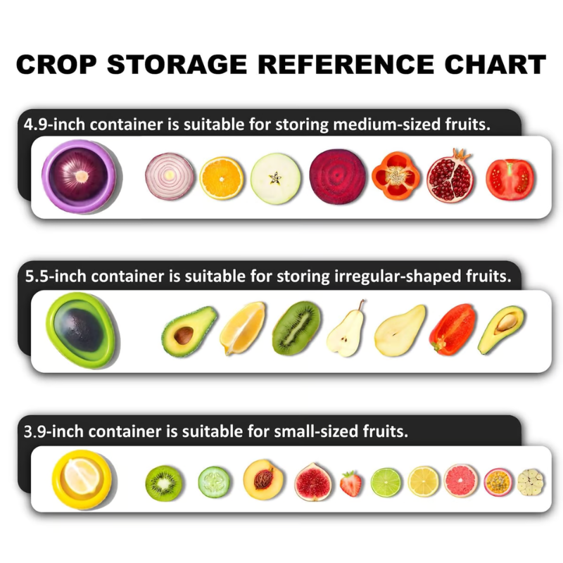 4-Piece Fruit & Veggie Storage Set ~ Keep your cut produce fresh and organized with ease