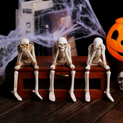 Three Wise Skeletons ~ Darkest conversation piece in the room.
