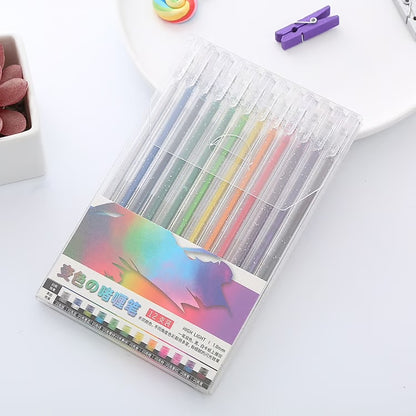 Galaxy Glitter Pen Set ~ Add vibrant sparkle to your writing and art effortlessly