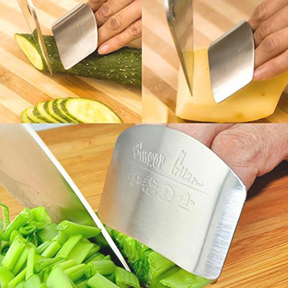 Stainless Steel Finger Guard ~ Slice safely and prep like a pro.