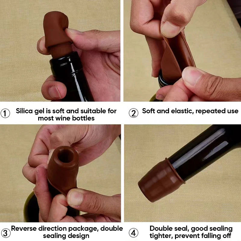 Silicone Bottle Stopper ~ Keep Your Wine Fresh with an Airtight Seal-
