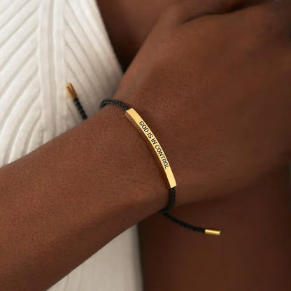 “God is in Control” Inspiring Bracelet ~ A Daily Reminder of Faith, Peace, and Strength.