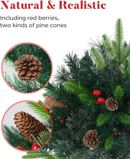 Mini Artificial Christmas Tree / Weatherproof sparkle for entryways and patios.
