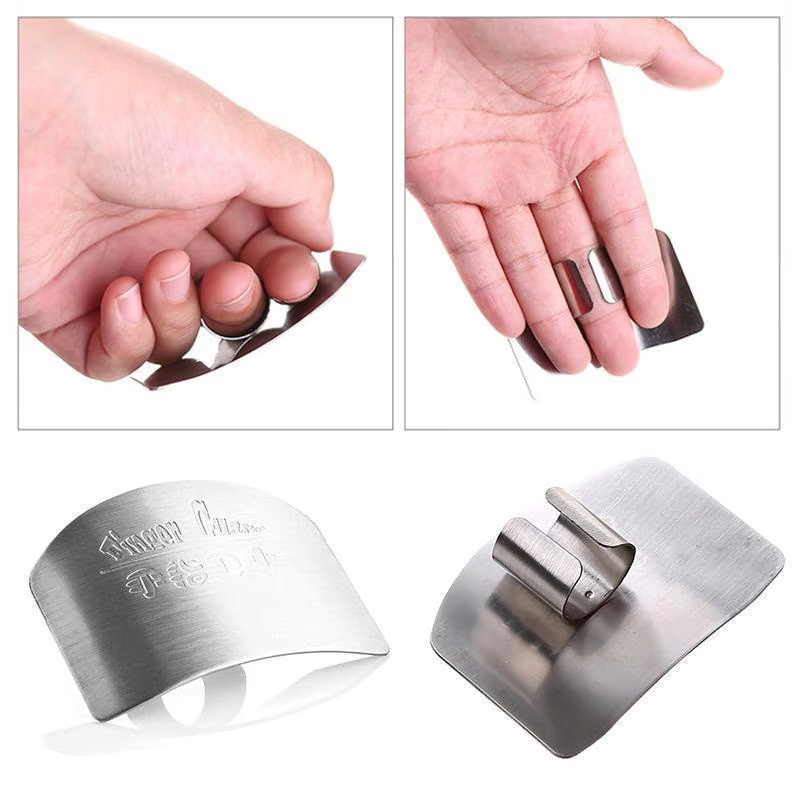 Stainless Steel Finger Guard ~ Slice safely and prep like a pro.