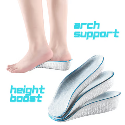 Natural-looking height-lifting insoles ~ Gain an instant height boost with discreet comfort