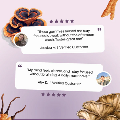 Mushroom Gummies ~ Support memory, immunity & mental performance
