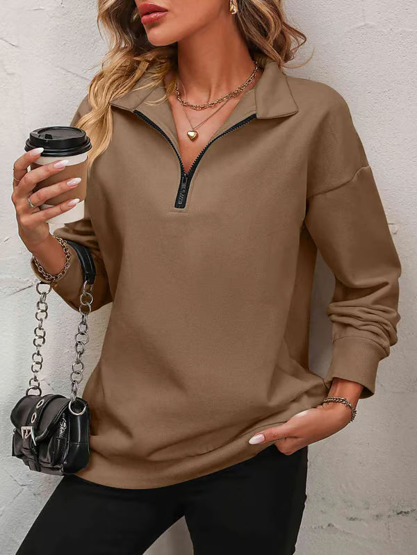 Oversized Zip-Up Sweatshirt ~ Cloud-like drape and plush warmth built for every season.