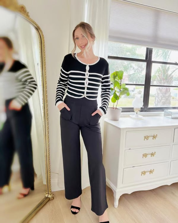 Loose High-Waist Yoga Pants ~ Flowy comfort with a polished, office-ready look.