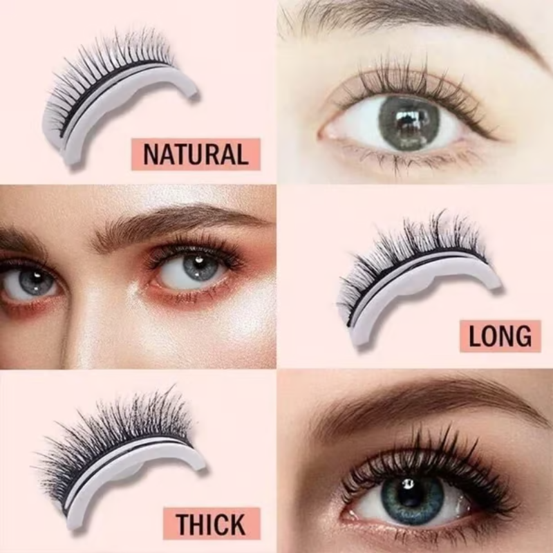 Reusable Self Adhesive Eyelashes (3 Pack) ~ Instant lash lift without glue or mess.