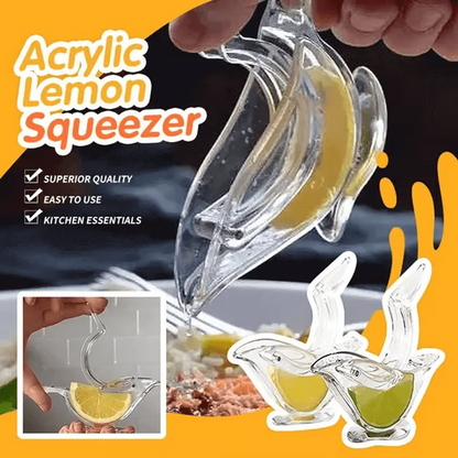 Acrylic Lemon Squeezer ~ Fresh Juice in Seconds, No Mess, No Seeds