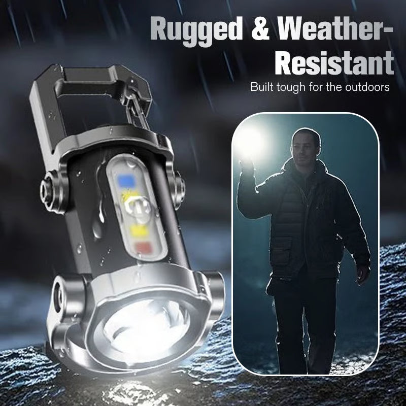 Portable Rechargeable Keychain Flashlight ~ Powerful dual-beam brightness in your pocket.
