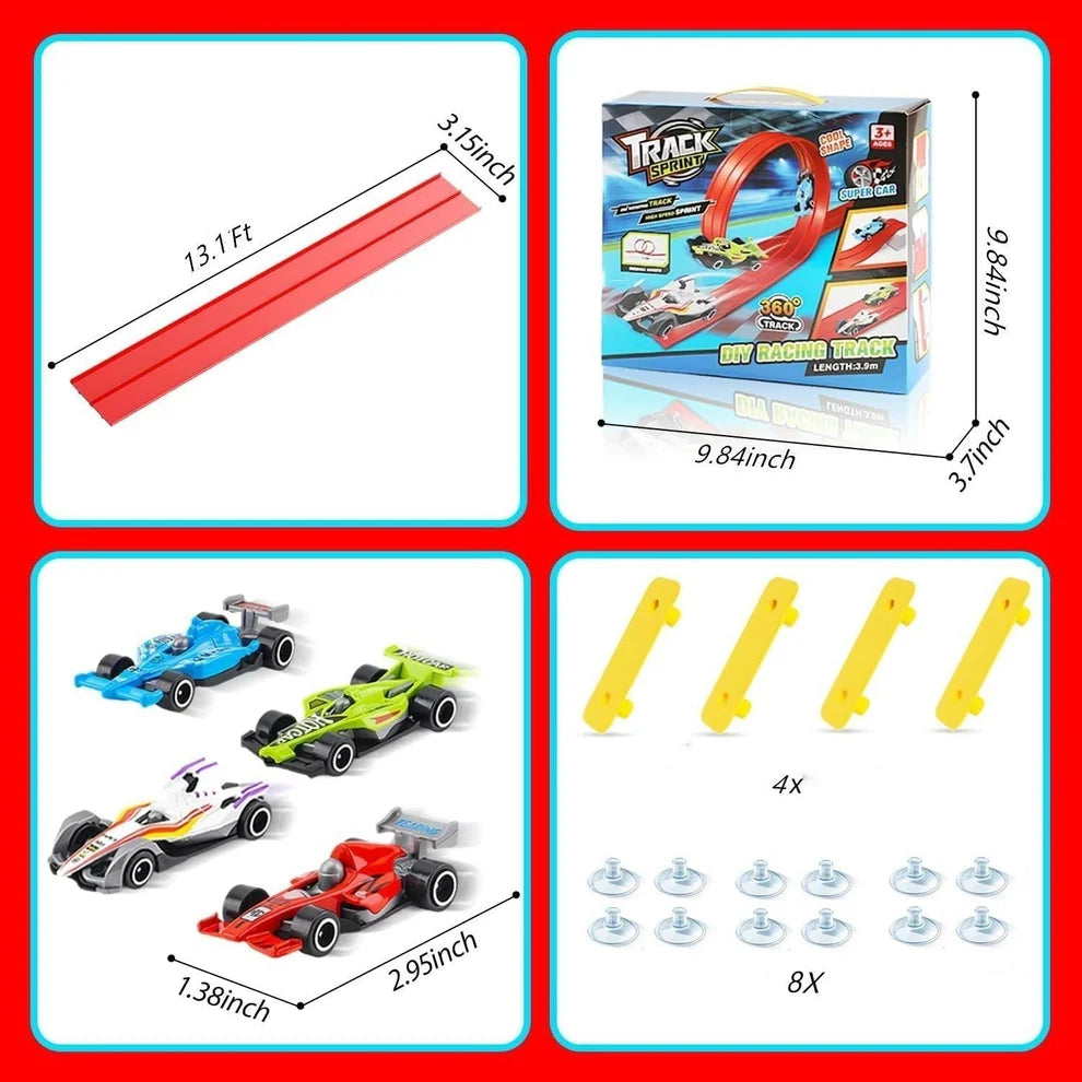 DIY Flexible Racing Track Toy ~ Build, race, and reimagine endless track adventures.