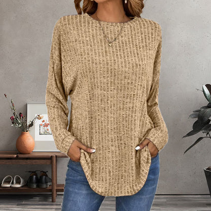 Casual Long-Sleeved Top ~ Soft all-day comfort in a relaxed, flattering fit.