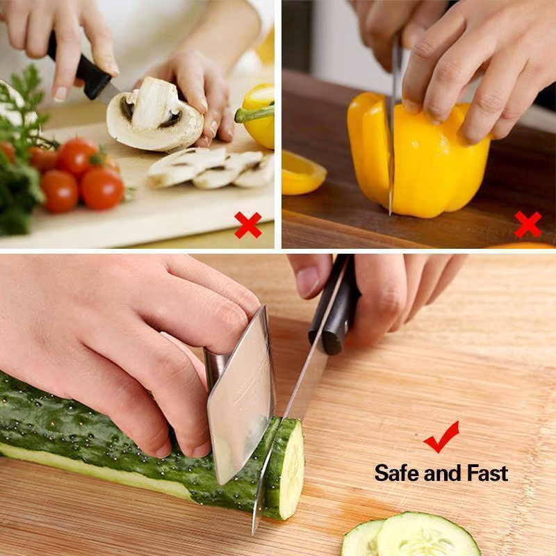 Stainless Steel Finger Guard ~ Slice safely and prep like a pro.