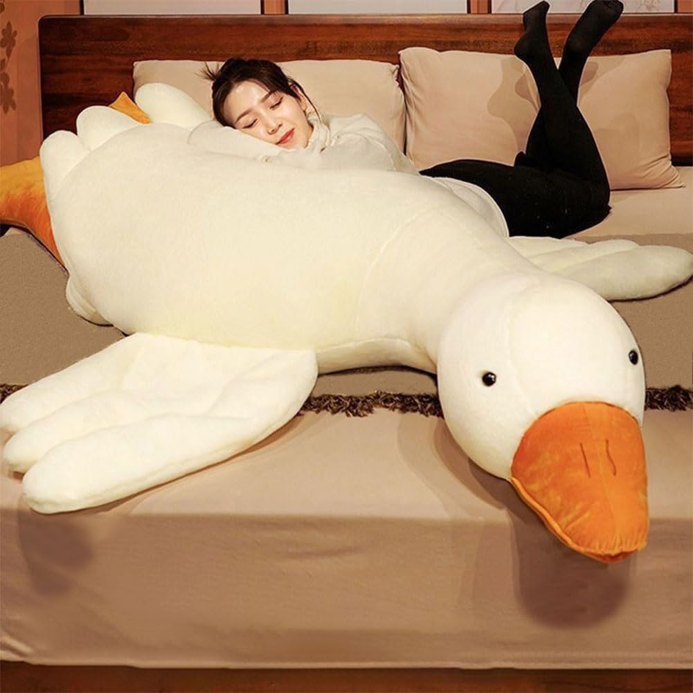 Giant Goose Plush ~ Whimsical cuddles and cozy relaxation in one-