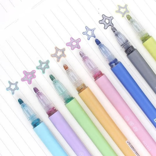 Dual-line Highlighter Set ~ Metallic outlines for stunning designs in seconds