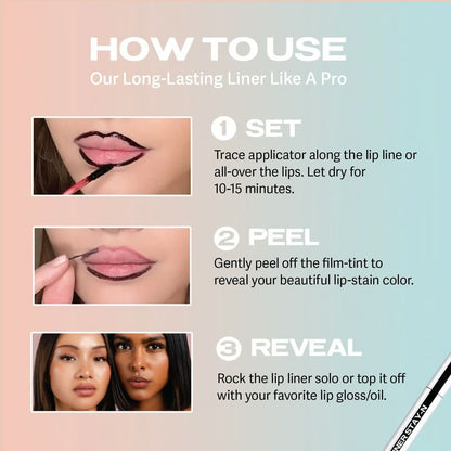 Lip Stain-Peel & Reveal ~ Smudge-proof color and hydration all day long-