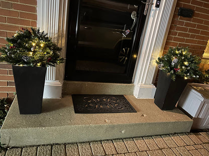 Mini Artificial Christmas Tree / Weatherproof sparkle for entryways and patios.