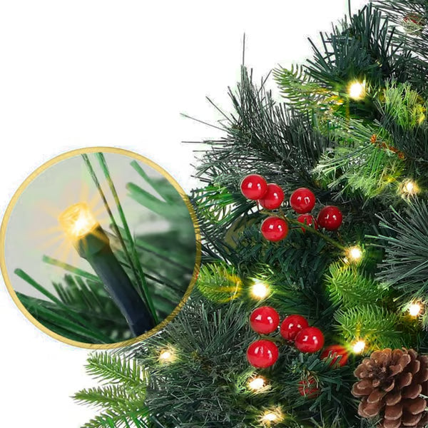 Mini Artificial Christmas Tree / Weatherproof sparkle for entryways and patios.