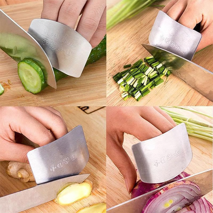 Stainless Steel Finger Guard ~ Slice safely and prep like a pro.