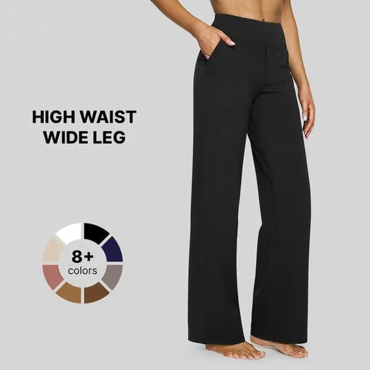 Loose High-Waist Yoga Pants ~ Flowy comfort with a polished, office-ready look.