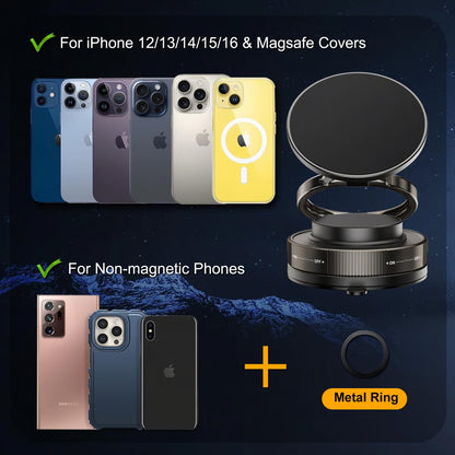 Adjustable Vacuum Magnetic Phone Holder ~ Never miss the call that matters.