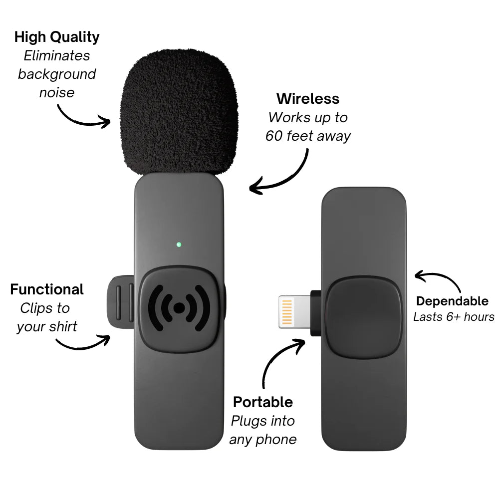 Wireless Lavalier Microphone ~ Professional sound quality, anytime, anywhere-