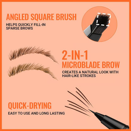 4D Waterproof Microblading Brow Pen ~ Natural-looking brows in seconds.