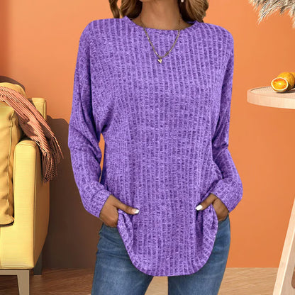 Casual Long-Sleeved Top ~ Soft all-day comfort in a relaxed, flattering fit.