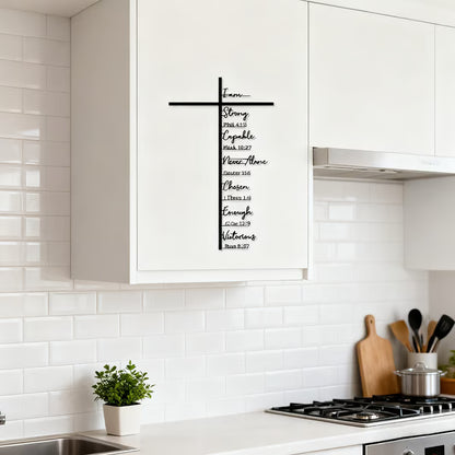 Scripture-Inspired Metal Cross Wall Art ~ Bring faith and peace to every corner of your home.