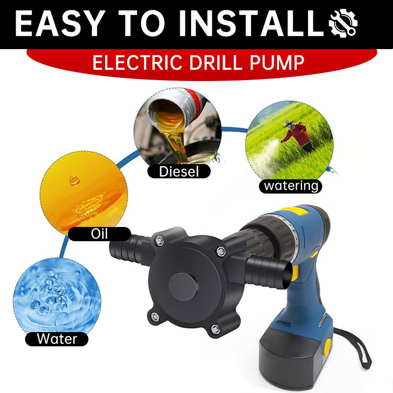 Portable Electric Drill Pump ~ Clear tanks, pools, and puddles in minutes.