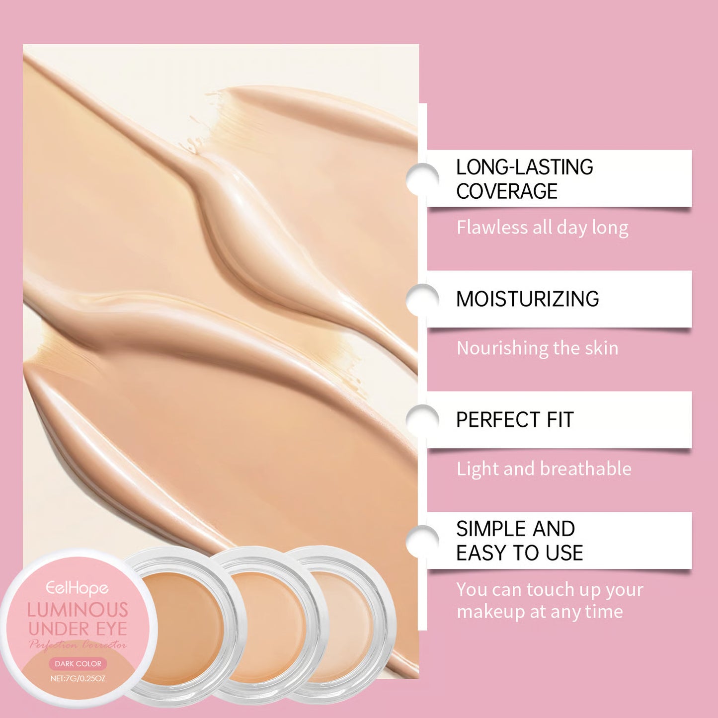 Under Eye Brightening Cream ~ Instantly erase dark circles for a rested, radiant look.