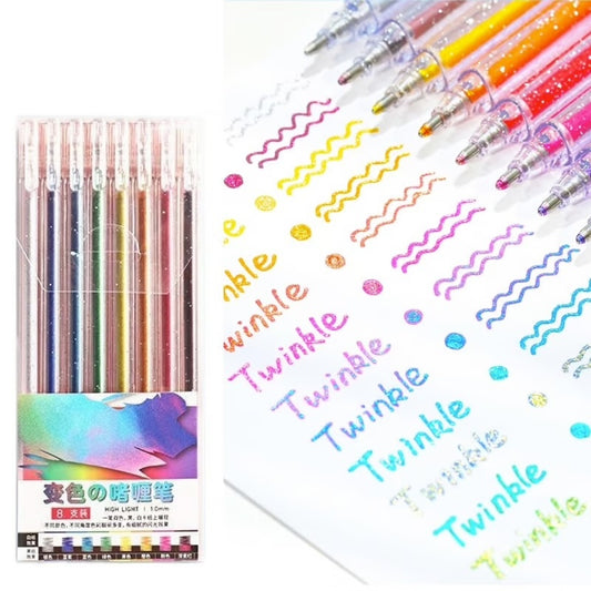 Galaxy Glitter Pen Set ~ Add vibrant sparkle to your writing and art effortlessly