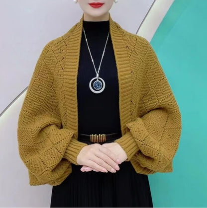 Fashion Hollow Out Knitted Shawl Coat ~ From casual to classy in seconds.