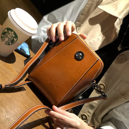 Soft Leather Mobile Phone Messenger Bag ~ Everyday luxury in a compact size.