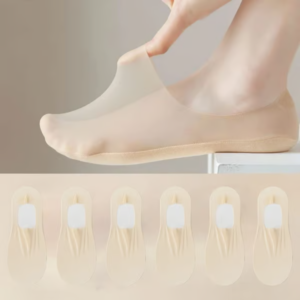 Invisible Breathable Socks ~ Stay-cool comfort that never slips.