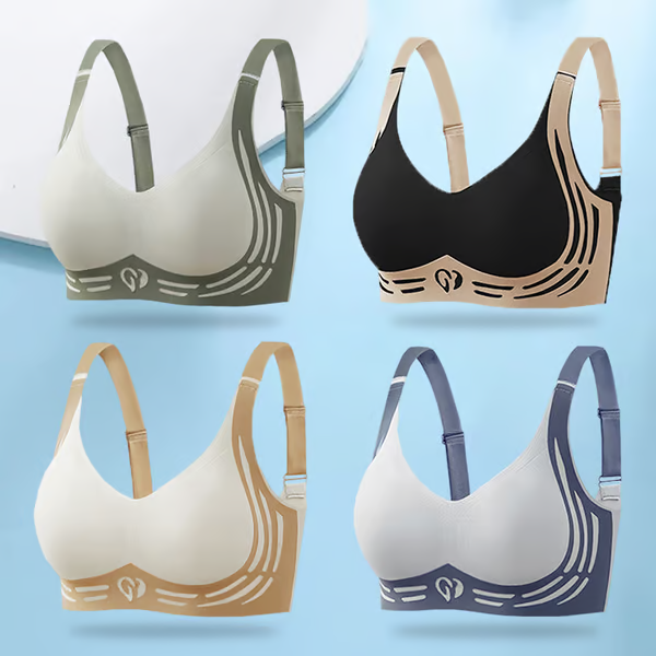 Super Gather Bra ~ Wire-free lift and shaping for all-day comfort.