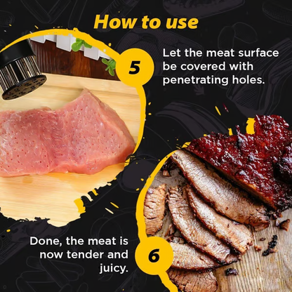 Stainless Steel Meat Tenderizer ~ Turn any cut into a steakhouse-quality bite