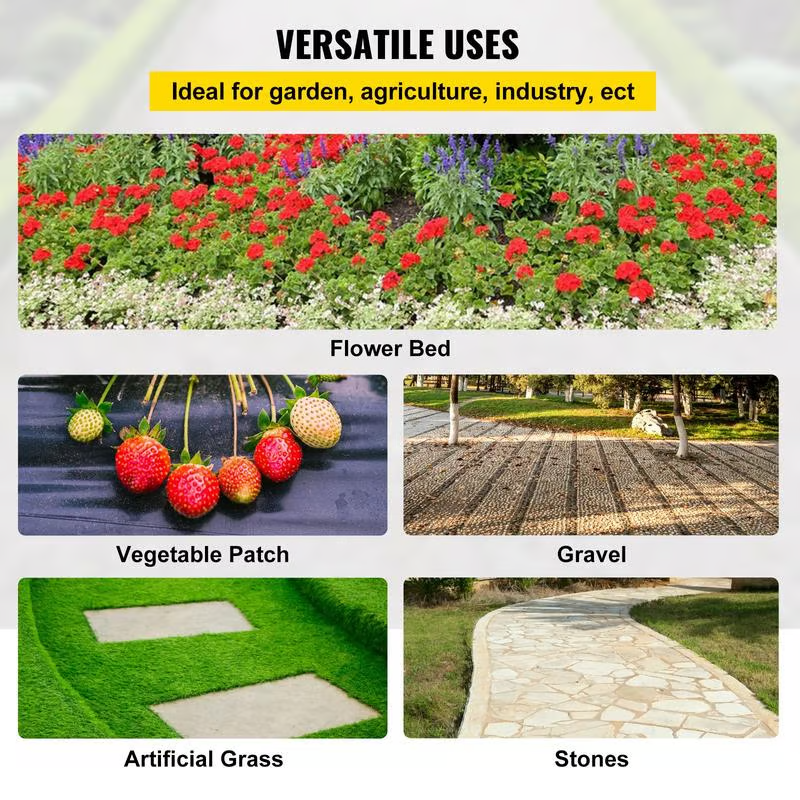 Premium Woven Weed Barrier ~ No chemicals, no mess, just results
