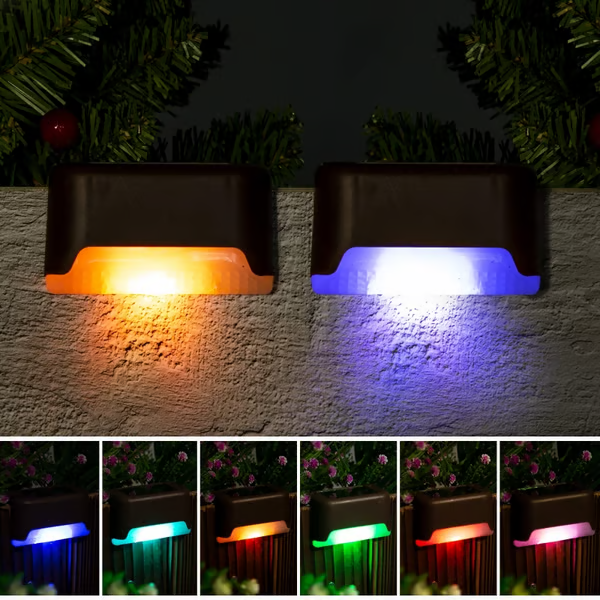 Solar Step Lights (4pcs) ~ Light up your stairs and walkways with zero effort.