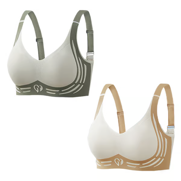Super Gather Bra ~ Wire-free lift and shaping for all-day comfort.