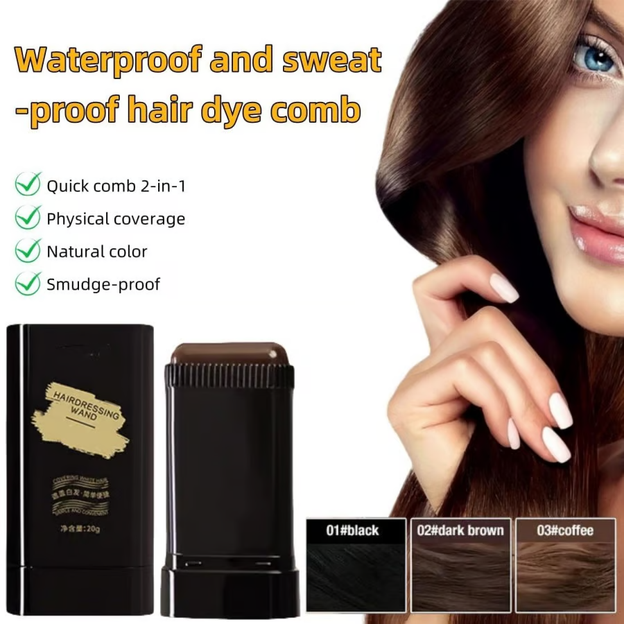 Portable Hair Dye Comb ~ Emergency Gray Hair Fix