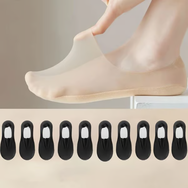 Invisible Breathable Socks ~ Stay-cool comfort that never slips.